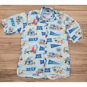 RARE! Pixar "MONSTERS UNIVERSITY," XL Blue button down Disney shirt Reyn Spooner